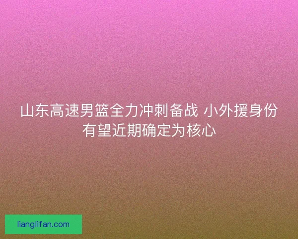 山东高速男篮全力冲刺备战 小外援身份有望近期确定为核心